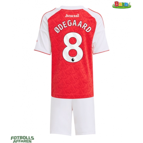 Arsenal Martin Odegaard #8 Hemmaställ Barn 2025-26 Kortärmad (+ Korta byxor)